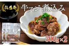 牛肉 仙台牛 牛すじ 煮込み 600g ( 300g × 2個 ) 肉 お肉 にく 牛 ブランド 牛スジ あて おかず おつまみ お酒に合う 冷凍 温めるだけ 簡単調理 時短 家庭用 人気 おすすめ 仙台 宮城 牛すじ肉