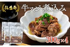 牛肉 仙台牛 牛すじ 煮込み 1.2kg ( 300g × 4個 ) 肉 お肉 にく 牛 ブランド 牛スジ あて おかず おつまみ お酒に合う 冷凍 温めるだけ 簡単調理 時短 家庭用 人気 おすすめ 仙台 宮城 牛すじ肉