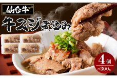 牛肉 仙台牛 牛すじ 煮込み 1.2kg ( 300g × 4個 ) 肉 お肉 にく 牛 ブランド 牛スジ あて おかず おつまみ お酒に合う 冷凍 温めるだけ 簡単調理 時短 家庭用 人気 おすすめ 仙台 宮城 牛すじ肉