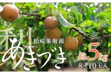 梨「あきづき」約5kg（8～10玉入）【松崎果樹園】