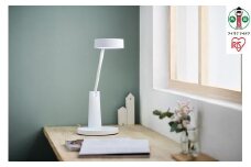 LEDデスクライトQi充電シリーズ平置きタイプ調光調色　LDL-QF02DL-W　ホワイト