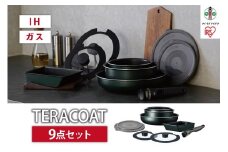 フライパン　セット　ＴＥＲＡＣＯＡＴ　９点セットEHDC-T9Sダークグリーン