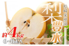 梨「豊水」約4kg（6～8玉入）【松崎果樹園】