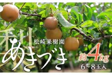 梨「あきづき」約4kg（6～8玉入）【松崎果樹園】