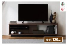 オープンテレビ台　スタンダードタイプ　OTS-120SR　ウォールナット/ブラック