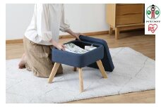 椅子　チェア　収納付オットマン FAC-OT ブルー