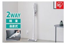 掃除機 充電式サイクロンスティッククリーナー アイリスオーヤマ ホワイト 充電式クリーナー サイクロンスティッククリーナー ハンディ スティック 軽量 2WAY 充電式 パワフル 吸引力 コンパクト 小型 自走式 おすすめ 人気 アイリス SCD-185P-W