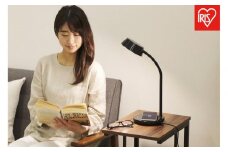 LEDデスクライトQi充電シリーズ 平置きタイプ 調光・調色　LDL-QFDL-B　ブラック