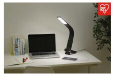 LEDデスクライトQi充電シリーズ 縦置きタイプ 調光・調色　LDL-QLDL-B　ブラック