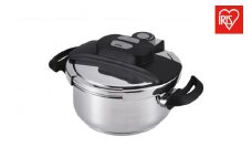 鍋 圧力鍋 両手圧力鍋 4L アイリスオーヤマ キッチン用品 IH ガス火 4点セットステンレス シルバー RAN-4L