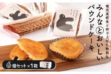 みんなとおいしいパウンドケーキ 6個入り×1　グルテンフリー 小麦粉不使用 焼き菓子 パウンドケーキ