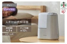 スチーム式加湿器 120ml　AHM-H12B-Hミストグレー