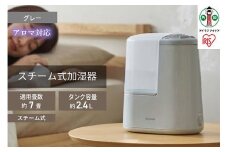 スチーム式加湿器 260ml　AHM-H26B-H　ミストグレー　アイリスオーヤマ