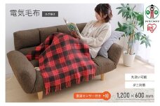 電気毛布 ひざ掛け 120×60cmEBK-1206-ZRレッド