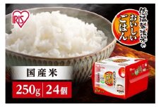 【250ｇ×24食】パックごはん 低温製法米のおいしいごはん アイリスオーヤマ アイリスフーズ  国産米100％ レトルト ご飯 ごはん パックごはん パックご飯 非常食 防災 備蓄 防災食 一人暮らし 仕送り レンチン
