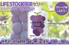 LIFE STOCK備蓄ゼリー　エナジータイプまるまるセット（グレープ味）　【04209-0083】