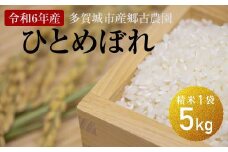 【令和6年産】多賀城市産郷古農園ひとめぼれ　精米5kg（5kg×1袋）　【04209-0280】