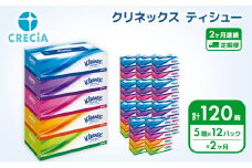 ティッシュペーパー 定期便 2ヶ月 クリネックス 60箱 (5箱×12パック) ティッシュ ティシュー ティシューペーパー ボックスティッシュ ボックスティシュー 防災 災害 日用品 消耗品 生活用品 生活必需品 まとめ買い 2回 お楽しみ 宮城 宮城県 岩沼市 [№5704-0584]