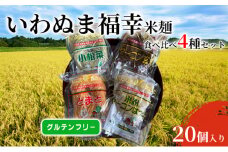 グルテンフリー いわぬま福幸 米麺 4種20個入 セット 国産 米粉麺 食べ比べ 麺 玄米麺 小松菜 ヤーコン とまと パスタ やきそば つけ麺 グラタン 小麦アレルギー 蕎麦アレルギー アレルギー ライスヌードル 宮城 宮城県 岩沼市 [№5704-0655]