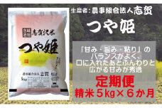 【10月受付再開予定/令和7年産新米】米 定期便 6ヶ月 つや姫 5kg 志賀沢米 岩沼産 お米 白米 精米 ブランド米 単一原料米 5キロ こめ コメ おこめ ご飯 ライス つやひめ 宮城県産つや姫 東北 宮城県産 宮城県 岩沼市