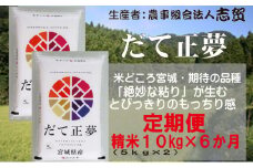 【10月受付再開予定/令和7年産新米】米 定期便 6ヶ月 だて正夢 10kg (5kg×2) 志賀沢米 岩沼産お米 白米 精米 ブランド米 単一原料米 5キロ 10キロ こめ コメ おこめ ご飯 ライス だてまさゆめ 東北 宮城県 岩沼市