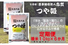 【10月受付再開予定/令和7年産新米】米 定期便 6ヶ月 つや姫 10kg (5kg×2) 志賀沢米 岩沼産 お米 白米 精米 ブランド米 単一原料米 5キロ 10キロ こめ コメ おこめ ご飯 ライス つやひめ 宮城県産つや姫 宮城県 岩沼市