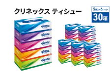 ティッシュ クリネックス 30箱 (5箱×6パック) ティッシュペーパー ティシュー ティシューペーパーボックスティッシュ ボックスティシュー ティシュ ティシュペーパー 日用品 消耗品 生活用品 生活必需品 まとめ買い 防災 宮城県 岩沼市 [№5704-0885]
