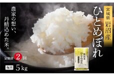 【先行予約/2ヶ月連続定期便】令和7年産新米 無洗米 ひとめぼれ 5kg×2回 米 岩沼産 お米 白米 ブランド米 単一原料米 5キロ こめ コメ おこめ ご飯 ライス 東北 宮城県産 宮城県産ひとめぼれ 宮城米[№5704-1216]