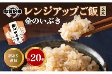 【訳あり商品/令和6年産】レトルト 金のいぶき 志賀沢米レンジアップごはん20個セット 常温 常温保存 レトルト食品 パックご飯 パックごはん ごはん ご飯 訳あり 訳アリ 賞味期限：2025年10月末 在庫限り 宮城 岩沼[№5704-1732]