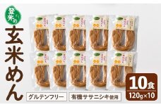 登米の米粉めん 120g×10食 玄米麺 グルテンフリー 小麦不使用 米粉めん 有機ササニシキ使用 ダイエット 小分け 国産 うどん 焼きそば 中華 そうめん パスタ ラーメン 麺【株式会社いなほ】 tm263