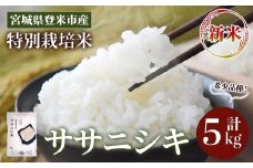 ＜先行予約！2025年10月以降順次発送予定＞≪令和7年産 新米≫ 特別栽培米 ササニシキ 5kg (5kg×1袋)  登米市産 お米 おこめ 米 コメ ささにしき 白米 ご飯 ごはん おにぎり お弁当 【登米ライスサービス株式会社】tm156