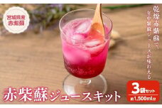 宮城県産 赤紫蘇ジュースキット 計1500ml分 赤紫蘇ジュース  赤しそジュース 赤しそ アカシソ 乾燥赤紫蘇 紫蘇 しそ シソ ジュースキット ジュース 飲料 飲み物 炭酸割り 水割り かき氷 【株式会社NARIDAヘルスサポート】tm344