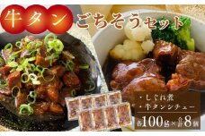 牛タン しぐれ煮 牛タンシチュー 100g×各4個 合計8個 電子レンジ レンチン 対応 牛たんシチュー 牛たん シチュー 牛たんしぐれ煮 セット 本格 レトルト 湯せん 宮城県 東松島市