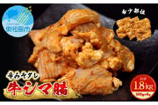 ホルモン 牛シマ腸 辛みそ味 1.8kg（300g×6パック） 〈希少部位〉 冷凍 小分け 牛ホルモン シマチョウ シマ腸 味付 ホルモン 焼肉 バーベキュー BBQ おつまみ 宮城県 東松島市 オンラインワンストップ 対応 自治体マイページ 佐利 G