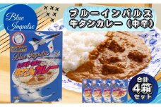 牛タン カレー ブルーインパルス 牛タンがゴロっと入った カレー（箱パッケージ入り4個） レトルトカレー 常温保存 ローリングストック ご当地カレー 夏休み 自衛隊 航空祭 牛肉 肉 宮城県 東松島市 オンラインワンストップ 対応