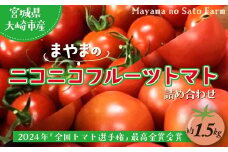 宮城県大崎市産｜まやまのニコニコフルーツトマト詰め合わせ 約1.5kg【第3回トマト選手権 最高金賞受賞】