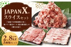 JAPAN X3種スライスセット2.8kg(バラ肩ロース小間)　【04301-0096】
