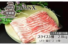 【10ヶ月連続】JAPAN X3種スライスセット2.8kg(バラ肩ロース小間)　【04301-0099】