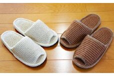 スリッパ2足セット　＜インドコットン・フェルト底・Ｍサイズ(約25㎝まで)＞　【04301-0344】
