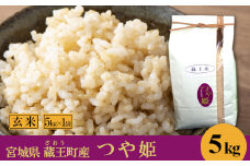 ＜令和６年産米＞蔵王産　つや姫　玄米5kg　【04301-0387】