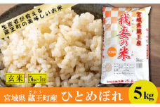＜令和６年産米＞蔵王産　我妻の米（ひとめぼれ）　玄米5kg　【04301-0385】