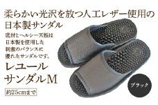 レユールサンダルM（約25cmまで） ブラック　【04301-0595-2】