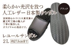 レユールサンダル2L（約27.5cmまで） ブラック　【04301-0597-2】