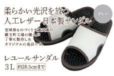 レユールサンダル3L（約28.5cmまで） グレー　【04301-0598-1】