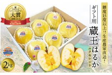 ギフト用りんご「蔵王はるか」エクセレント2kg　【04301-0725】