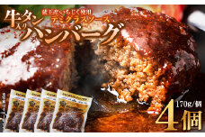 牛タン入りハンバーグ(いちじくデミグラスソース）4個　ハンバーグ 牛たん デミグラスソース 時短 調理 簡単 便利 お取り寄せグルメ 蔵王 いちじく 国産 豚肉【04301-0744】