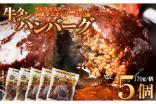 牛タン入りハンバーグ（いちじくデミグラスソース・いちじく和風ソース）5個　ハンバーグ 牛たん 和風 デミグラスソース 時短 調理 簡単 便利 お取り寄せグルメ 蔵王 いちじく 国産 豚肉【04301-0746】