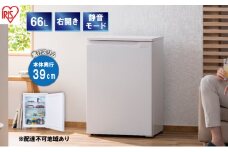 冷蔵庫 奥行スリム冷蔵庫 66L IRSN-7A-W ホワイト 奥行スリム 奥行39cm 小型 家庭用 前開き セカンド冷蔵庫 アイリスオーヤマ