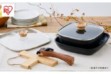 フライパン セット 6点 セット 取っ手が取れる SKL-SE6S  スキレット アイリスオーヤマ IH ガス オーブン キャンプ BBQ フライパン 鍋 ガラス蓋 スキレット風 プレゼント ギフト スクエア 新生活