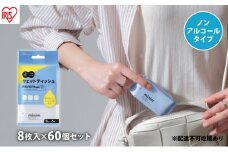 ウエットティッシュ ノンアルコール ミニサイズ ミニウェットティッシュ minim PWT-6PN  8枚入×60個  アイリスオーヤマミニ 持ち運び 携帯 ポケット 大人 子供 ポーチ アルコールフリー ヒアルロン酸配合